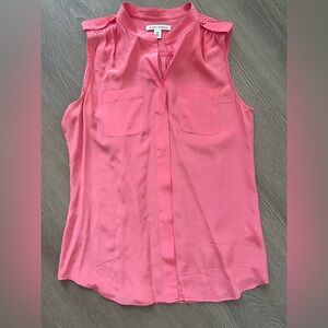 Banana Republic Sleeveless Pink Silk Blouse